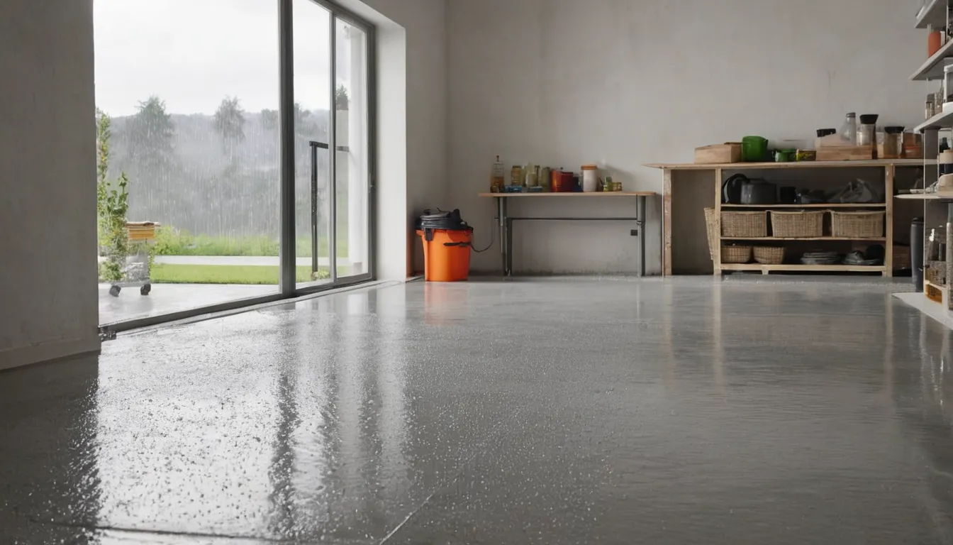 Provider rolling a fresh coating onto a basement concrete floor in a Snoqualmie home